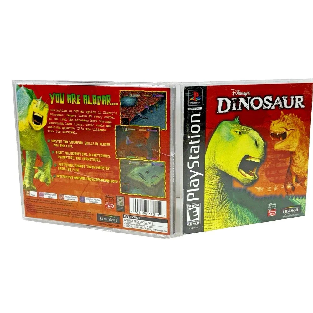 Disney's Dinosaur Sony PlayStation Vintage Ubisoft Complete with Manual Tested